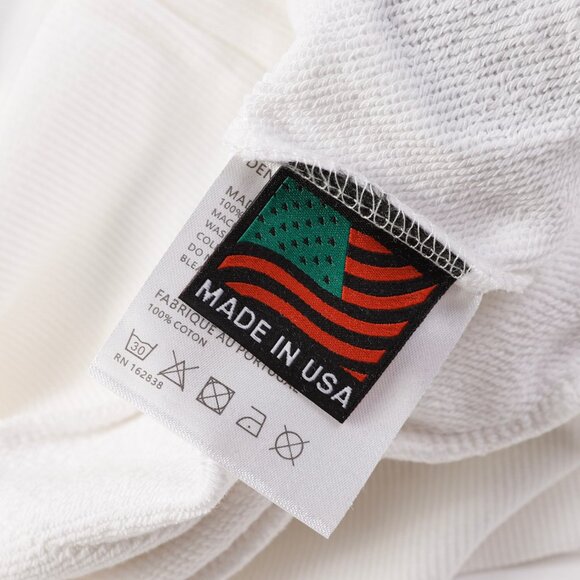 Denim Tears White Embossed Loose-fitting Hooded Sweatshirt with Kapok Flower Pri - Picture 8 of 8